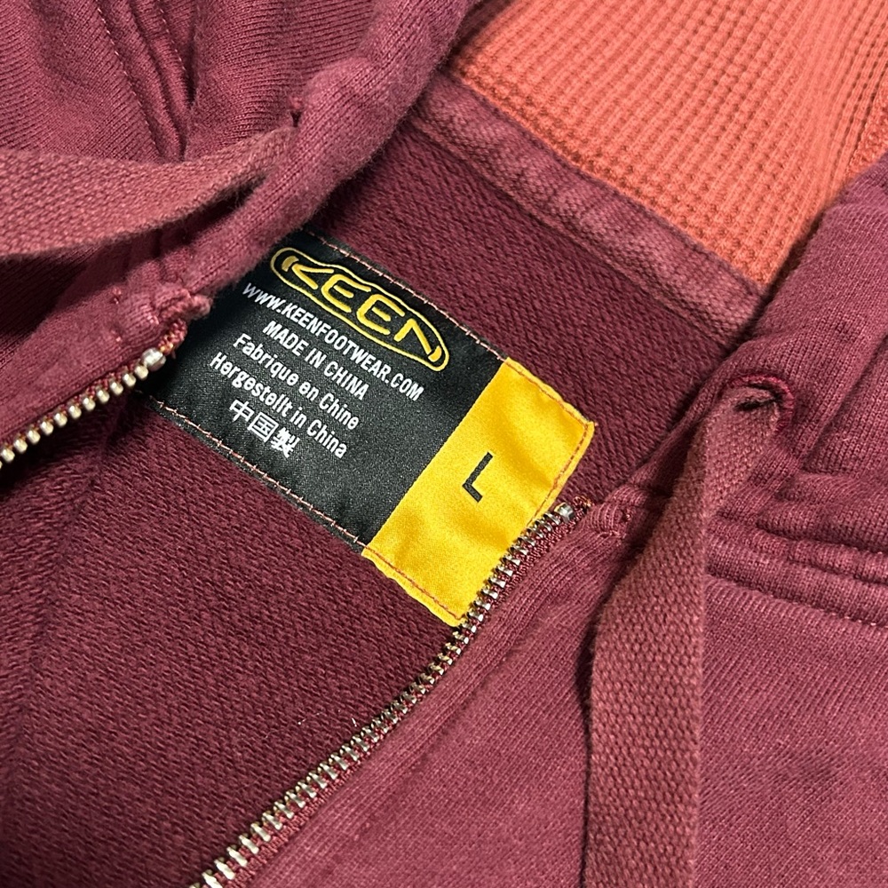 KEEN Full Zip Women’s Hoodie Burgundy Size L - Picture 2 of 6